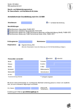Anmeldeformular Grundbildung nach Art. 32