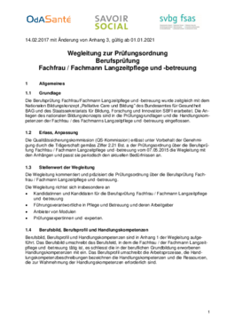 LZP Wegleitung zur Prüfungsordnung Berufsprüfung