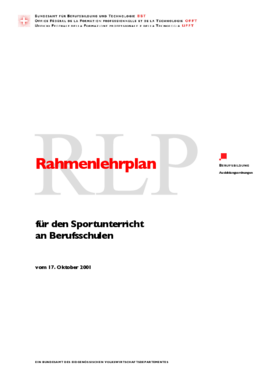 Sport Rahmenlehrplan