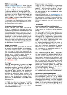 Kurzanleitung Katalog SGBN
