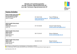 HF OT Ausbildungsstellen