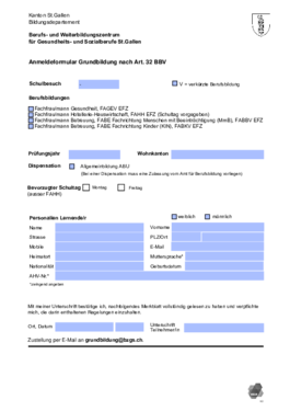 Anmeldeformular Grundbildung nach Art. 32
