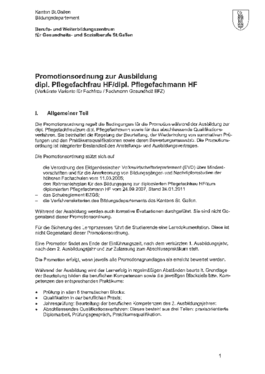 HF Pflege SA/SG Promotionsordnung 2 Jahre