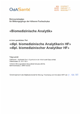 HF BMA Rahmenlehrplan