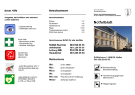 Notfall-Faltblatt Weiterbildung St.Gallen