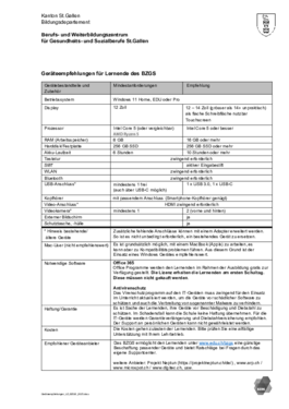 BYOD - Geräteempfehlung 2025