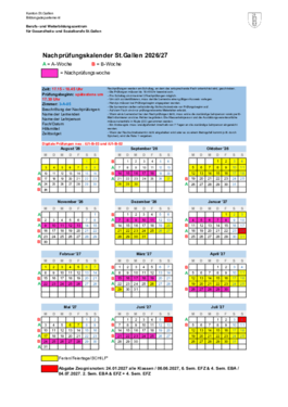 Nachprüfungskalender St.Gallen SJ 2026/27