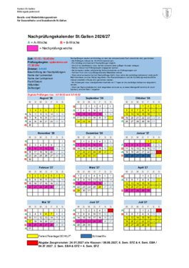 Nachprüfungskalender St.Gallen SJ 2026/27