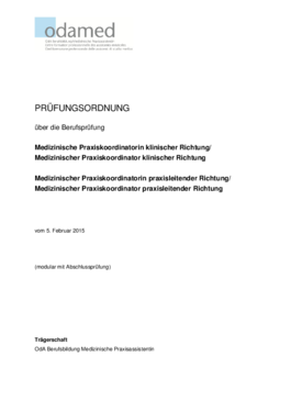 MPK Prüfungsordnung Berufsprüfung