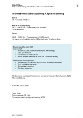 ABU Schwerpunktthemen Schlussprüfung 2026