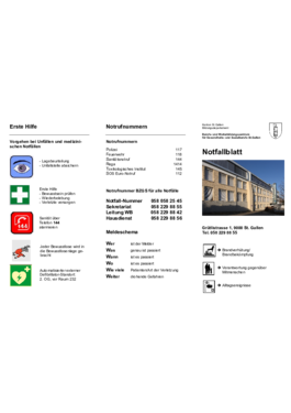 Notfall-Faltblatt Weiterbildung St.Gallen